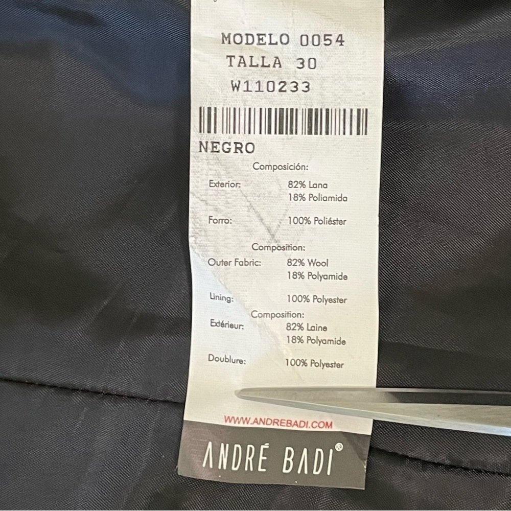 Andre Badi Wool Blend Belted Jacket Black XS - Small - Picture 16 of 16